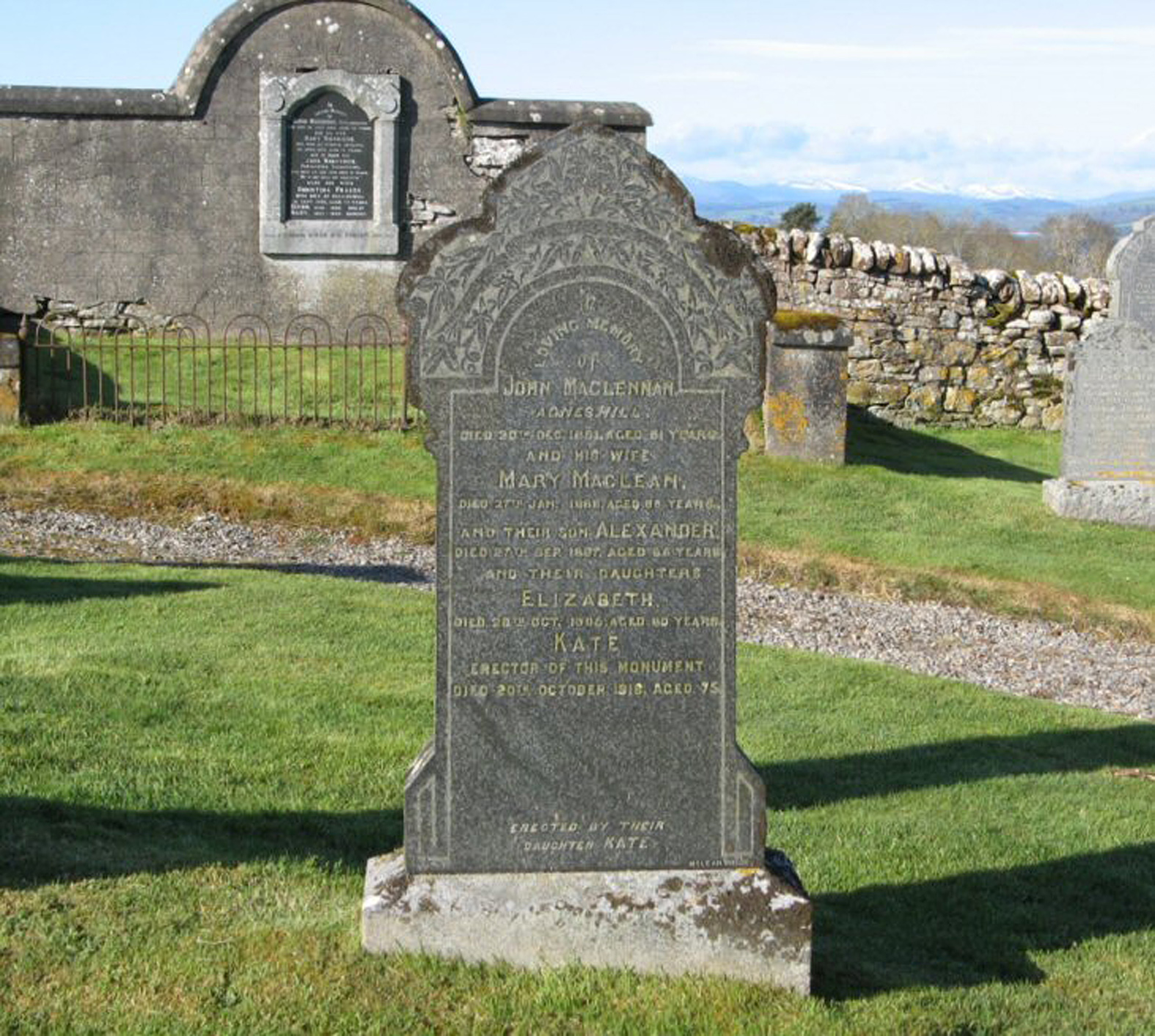 Photo of headstones/John MacLennan died 1880 MI Cullicudden Old1